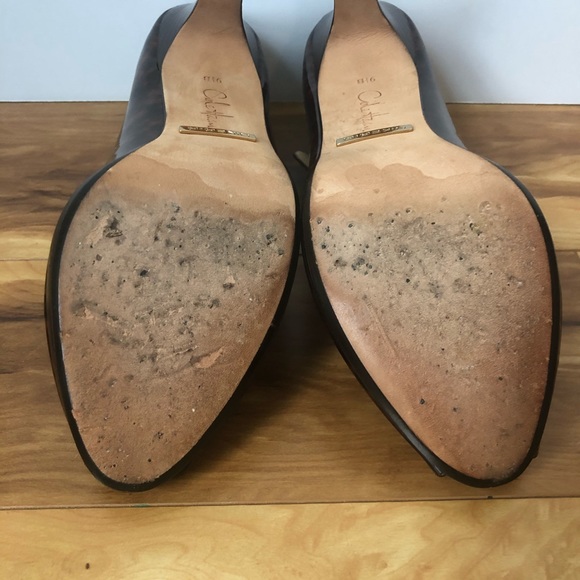 Cole Haan Nike Air Tortoise Patent Peep Toe Pump - Picture 6 of 7